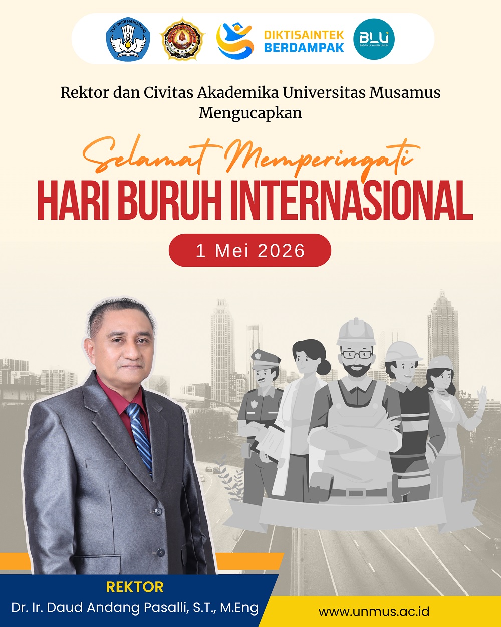 SELAMAT HARI BURUH INTERNASIONAL 1 MEI 2026
