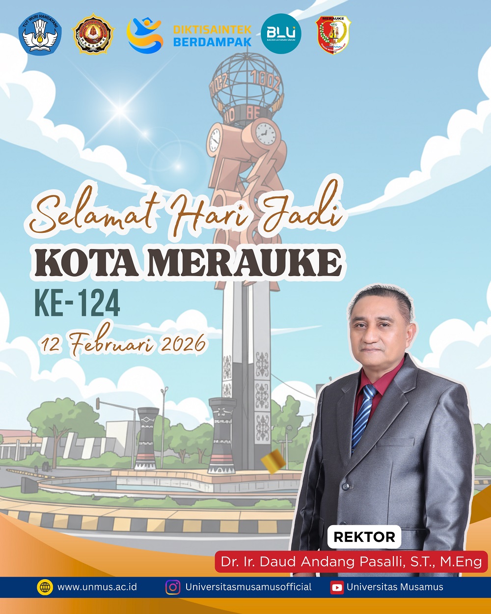 SELAMAT MEMPERINGATI HUT KOTA MERAUKE KE-124 TAHUN 2026